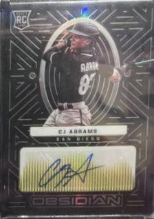 CJ Abrams [Yellow] #OA-CA Baseball Cards 2022 Panini Chronicles Obsidian Autographs