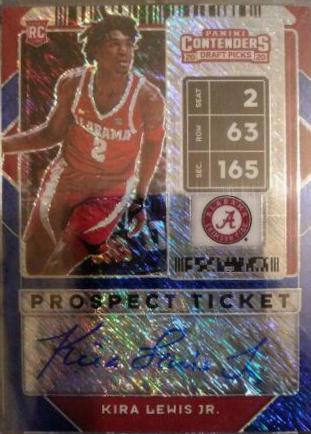 Kira Lewis Jr. [Blue Shimmer Autograph] #80 Basketball Cards 2020 Panini Contenders Draft Picks