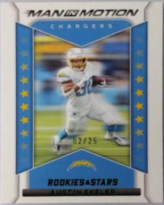 Austin Ekeler [Green] #MM-9 Football Cards 2022 Panini Rookies & Stars Man In Motion