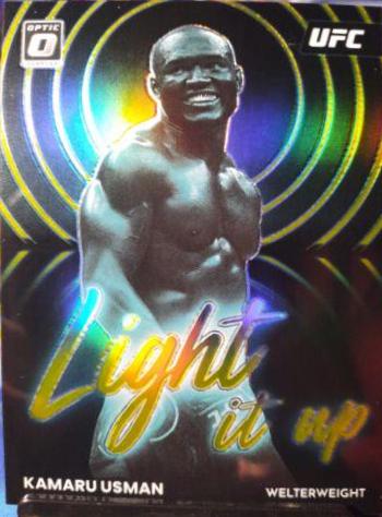 Kamaru Usman [Gold] #12 Ufc Cards 2023 Panini Donruss Optic UFC Light It Up