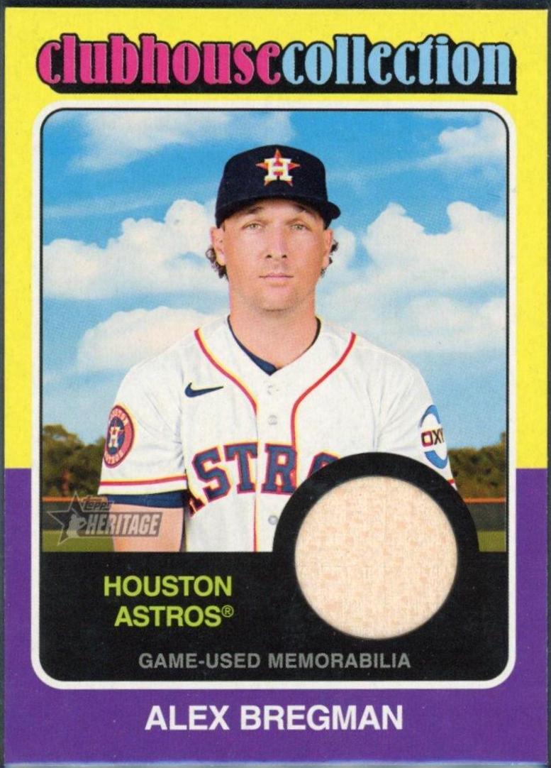 Alex Bregman #CCR-AB Baseball Cards 2024 Topps Heritage Clubhouse Collection Relic