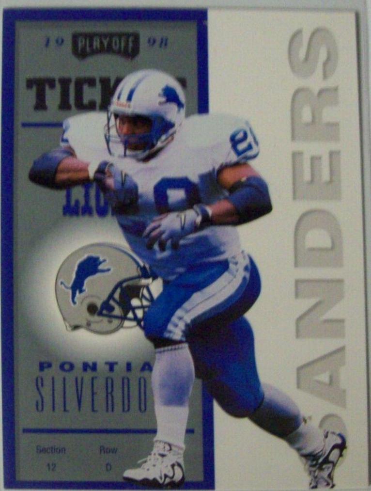 Barry Sanders #29 Football Cards 1998 Playoff Contenders Ticket