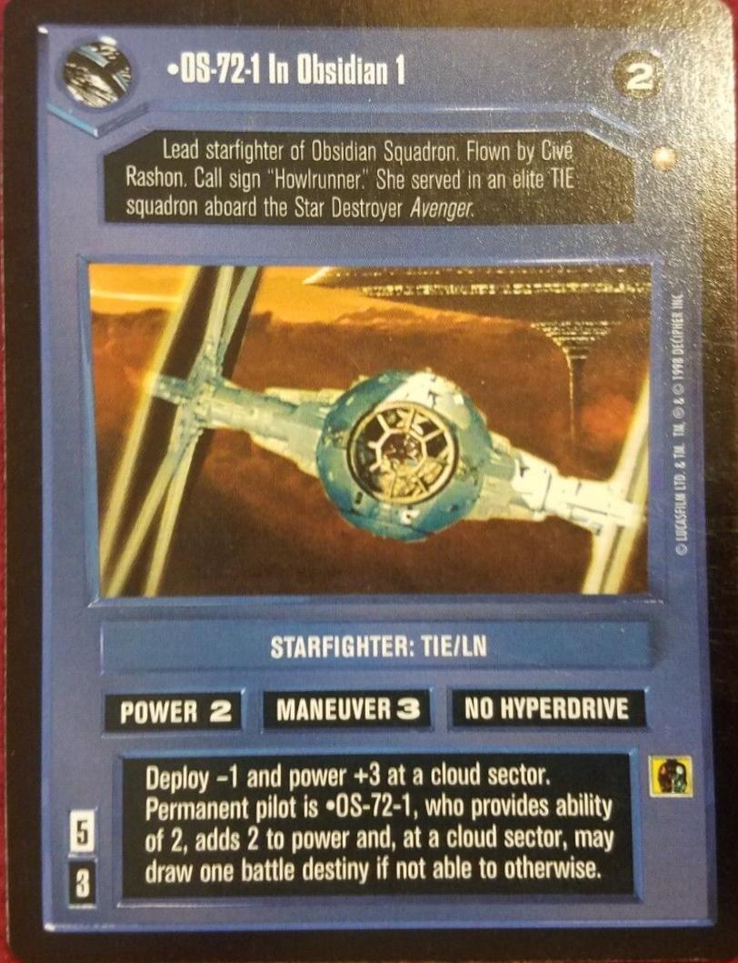 OS-72-1 In Obsidian 1 [Limited] Star Wars CCG Special Edition