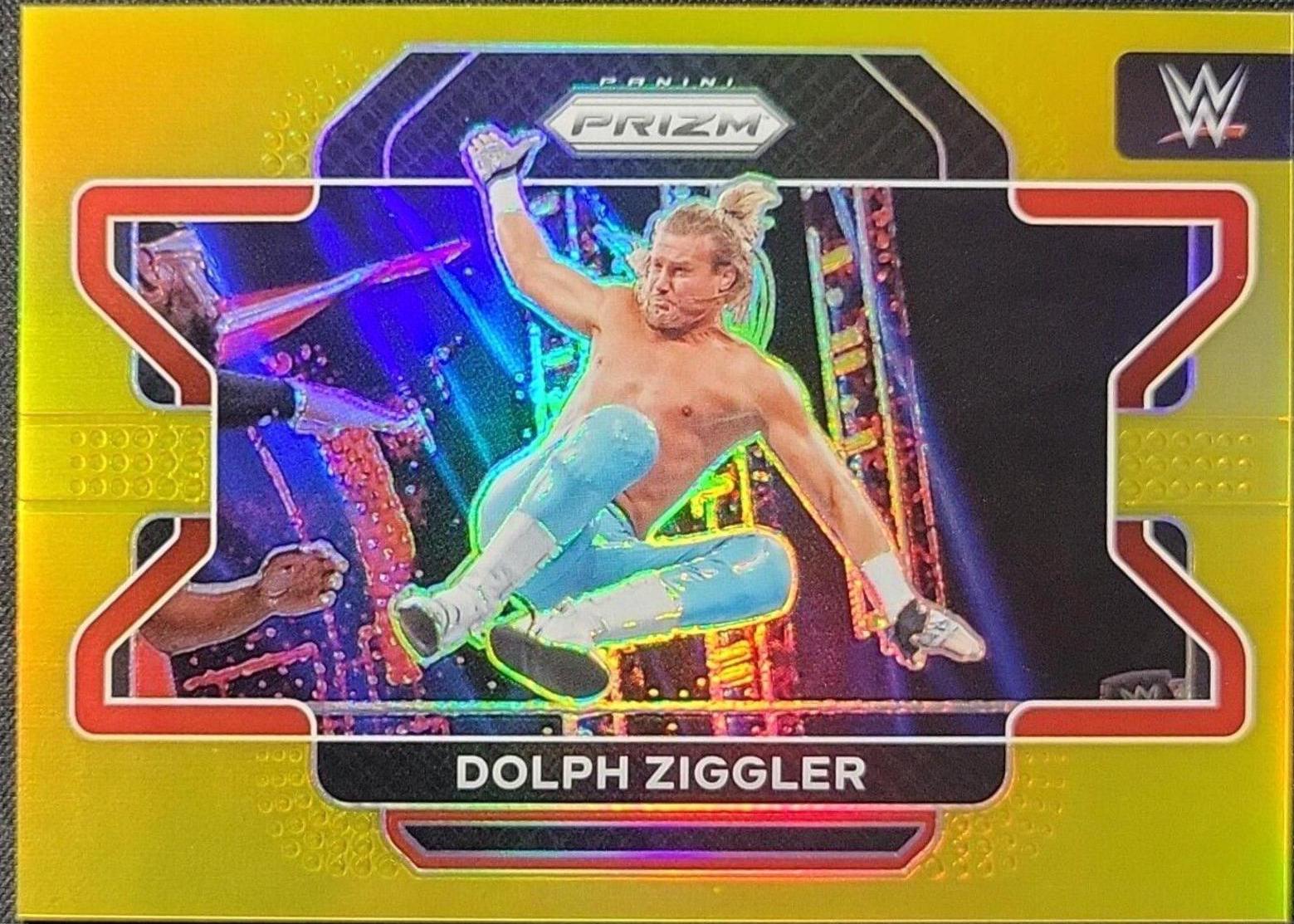 Dolph Ziggler [Gold Prizm] #15 Wrestling Cards 2022 Panini Prizm WWE Gold