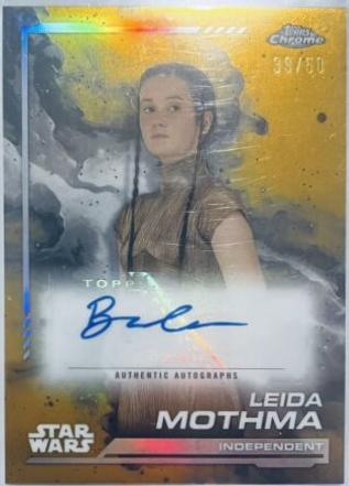 Bronte Carmichael as Leida Mothma [Gold Refractor] #AU-BC Star Wars 2024 Topps Chrome Autograph