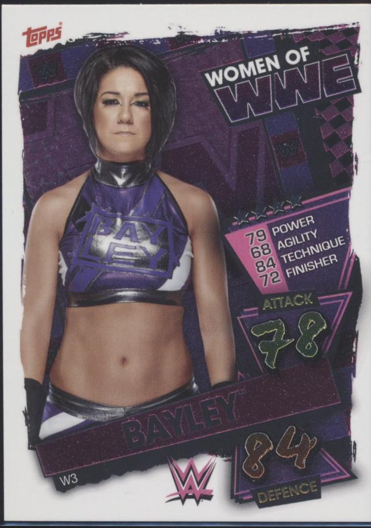 Bayley #W3 Wrestling Cards 2021 Topps Slam Attax WWE Women