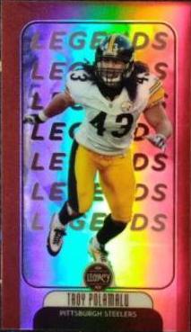 Troy Polamalu [Premium Edition Bronze Mini] #104 Football Cards 2021 Panini Legacy