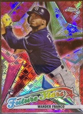 Wander Franco [Red] #FS-1 Baseball Cards 2022 Topps Chrome Logofractor Future Stars