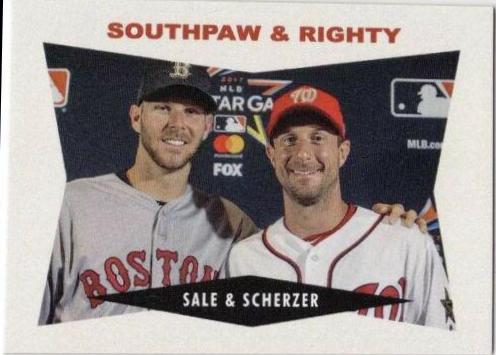 Chris Sale, Max Scherzer #176 Baseball Cards 2018 Topps Throwback Thursday