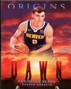 Christian Braun [Red] #11 Basketball Cards 2022 Panini Origins Dawn