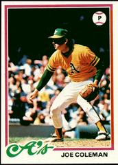 Joe Coleman #554 Baseball Cards 1978 Topps Prices