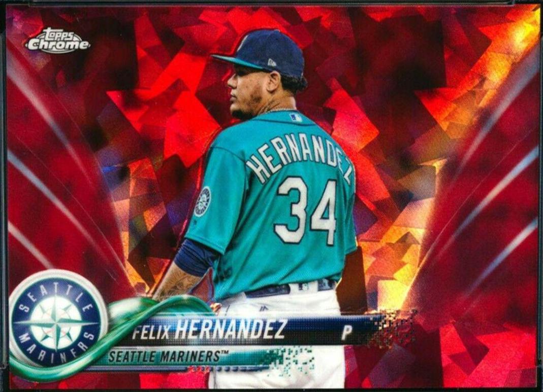 Felix Hernandez [Red] 567 Prices 2018 Topps Chrome Sapphire