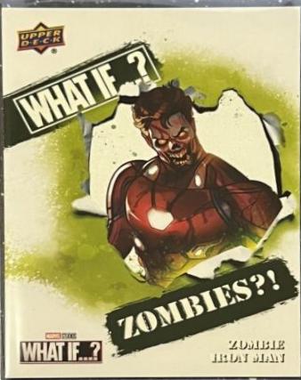 Zombie Iron Man #Z3 Marvel 2023 Upper Deck What If Zombies Glow in the Dark