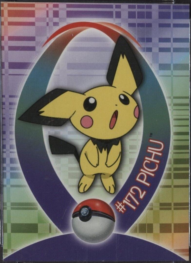 Pichu #2 Pokemon 2001 Topps Johto Champions Sticker