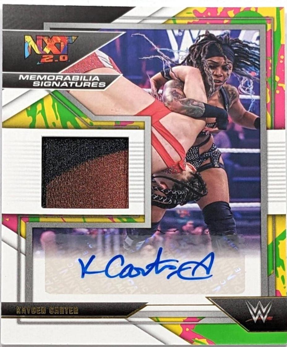 Kayden Carter [2. 0] #MS-KDC Wrestling Cards 2022 Panini NXT WWE Memorabilia Signatures