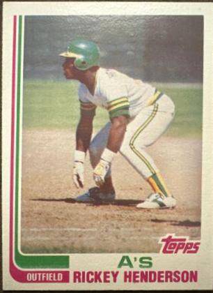 Rickey Henderson [Blackless] #610 Baseball Cards 1982 Topps