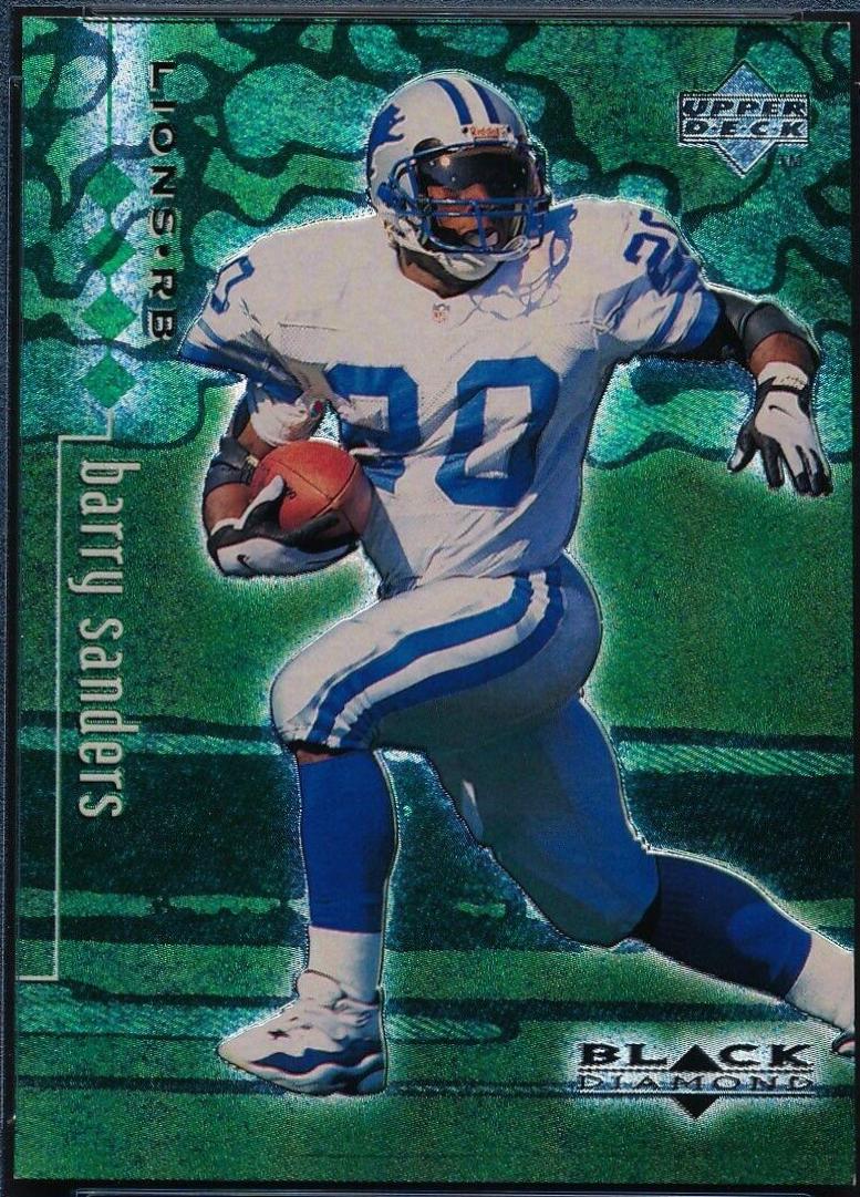 Barry Sanders [Quadruple] #28 Football Cards 1998 Upper Deck Black Diamond Rookies