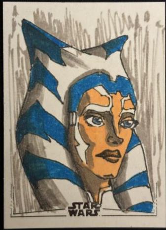 Debjit Kar [Silver Foil] Star Wars 2024 Topps Chrome Sketch Card