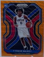 Tyrese Maxey [Orange Wave Prizm] #256 Basketball Cards 2020 Panini Prizm Prices