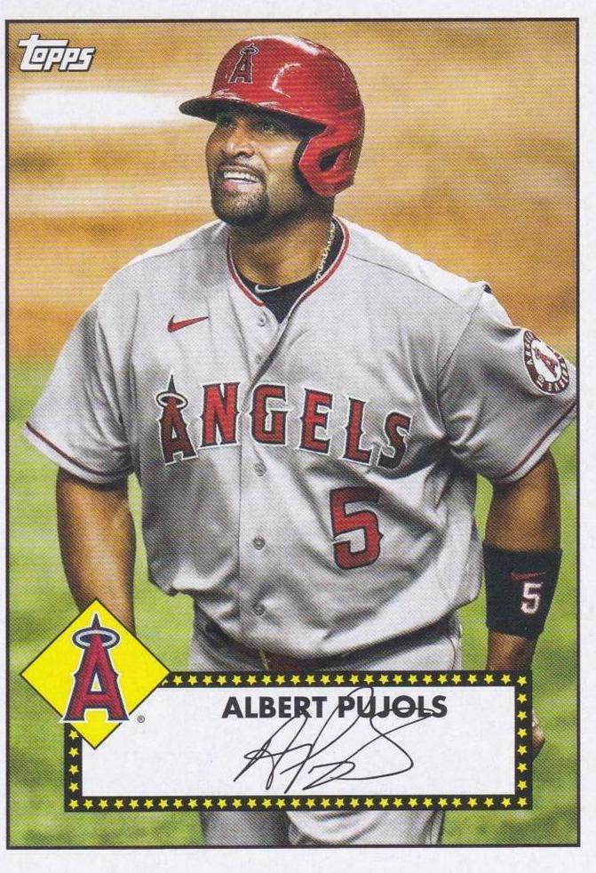 Albert Pujols #T52-34 Baseball Cards 2021 Topps 1952 Redux