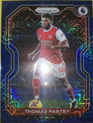 Thomas Partey [Blue Mojo] #12 Soccer Cards 2020 Panini Chronicles Prizm Premier League