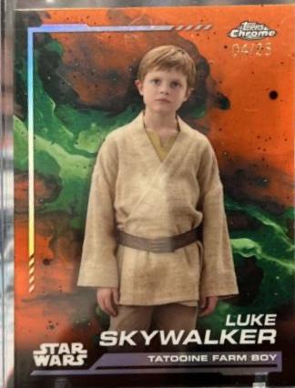 Luke Skywalker [Rebel Orange Refractor] #104 Star Wars 2024 Topps Chrome