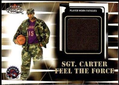 Vince Carter [Sgt. Carter Autographed] Basketball Cards 1999 Fleer Force