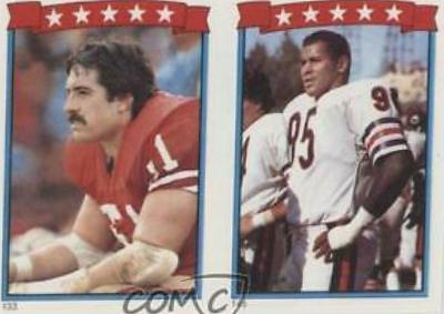 Randy Cross, Richard Dent Football Cards 1985 Topps Stickers