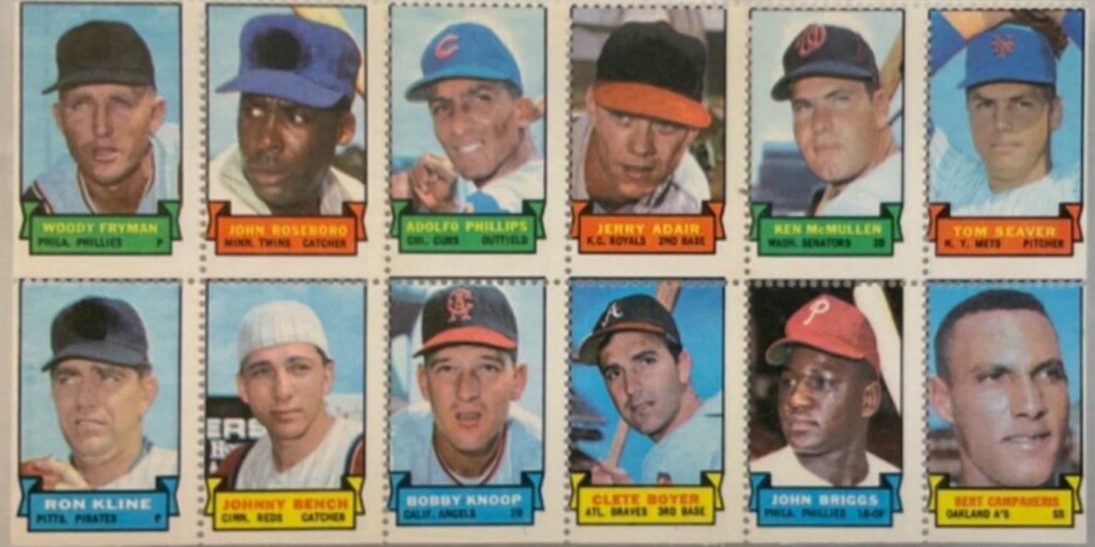 MLB Players [12 Stamp Panel #14] Prices | 1969 Topps Stamps Panels ...
