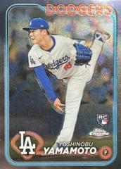 2024 Topps Chrome Yoshinobu Yamamoto RC #30 Mitchell & Ness Lid Card – Rookie SP - View #3