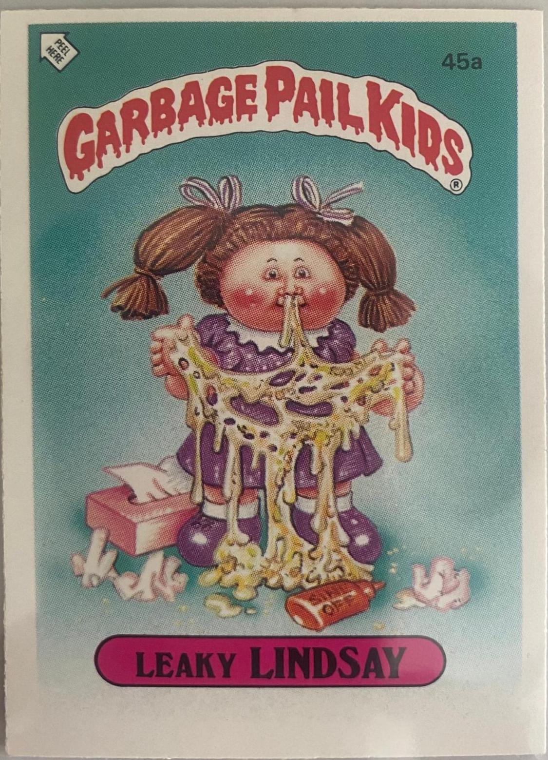 Leaky Lindsay #45A Garbage Pail Kids 1985 Mini