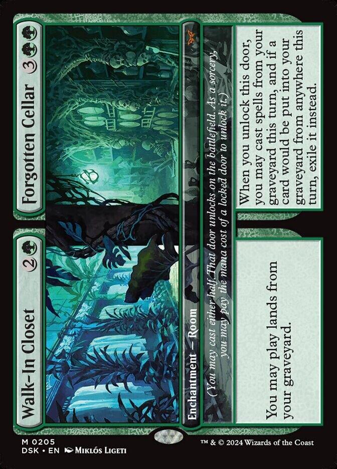 Walk-In Closet // Forgotten Cellar [Foil] #205 Magic Duskmourn: House of Horror