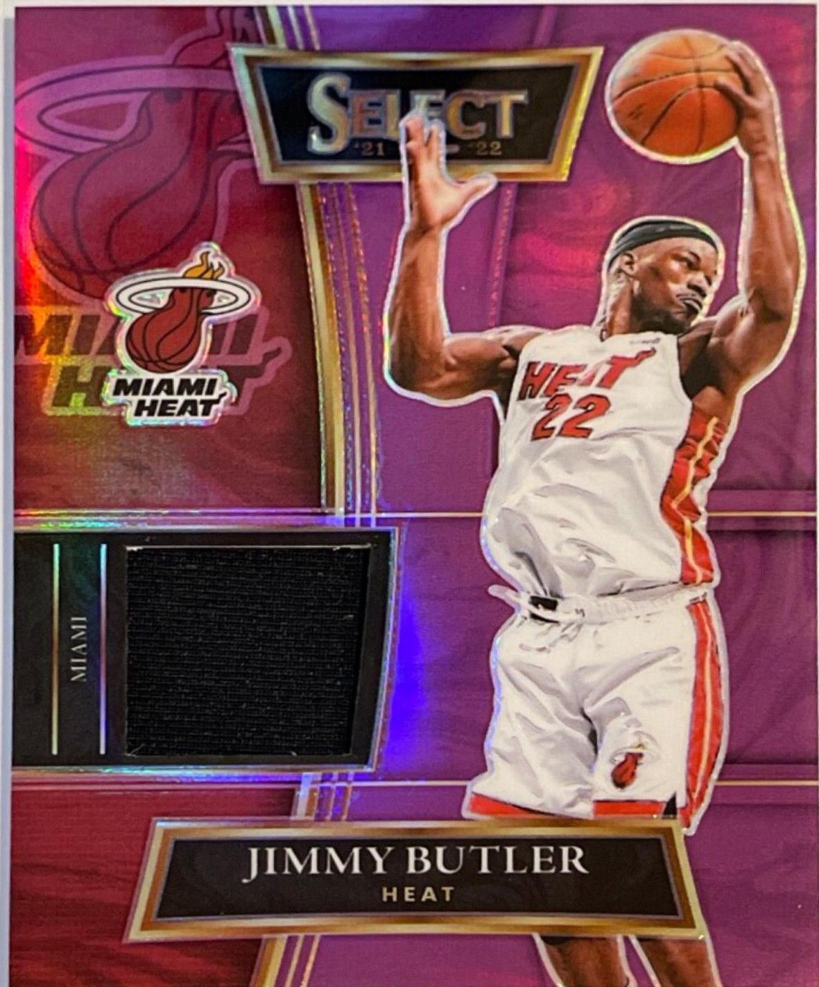 Jimmy Butler [Purple Prizm] #SS-JBT Basketball Cards 2021 Panini Select Selective Swatches