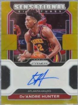 De'Andre Hunter [Gold Prizm] Basketball Cards 2021 Panini Prizm Sensational Signatures