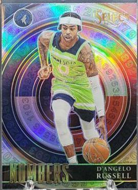 D'Angelo Russell [Silver] #33 Basketball Cards 2020 Panini Select Numbers