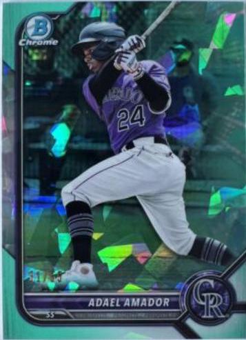 Adael Amador [Aqua] #BCP-109 Baseball Cards 2022 Bowman Chrome Prospects Sapphire