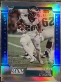 Miles Sanders [Artists Proof] #448 Football Cards 2019 Panini Chronicles Score