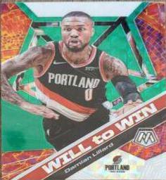 Damian Lillard Green Mosaic #19 Basketball Cards 2019 Panini Mosaic Will to Win