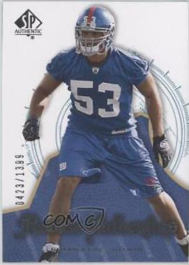 Bryan Kehl #110 Football Cards 2008 SP Authentic