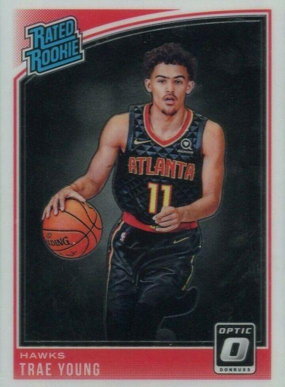 2018 Panini Donruss Optic Trae Young Shock Prizm discount Rated Rookie SP #198 PSA 8