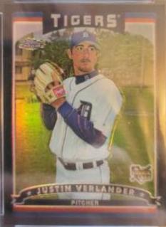 Justin cheapest Verlander Refractor Rookie 2007 Topps Chrome Tigers Gem graded Mint 9 RC