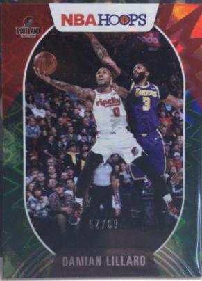 Damian Lillard [Green Explosion] #101 Basketball Cards 2020 Panini Hoops