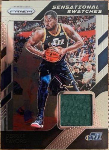 Derrick Favors #7 Basketball Cards 2018 Panini Prizm Sensational Swatches