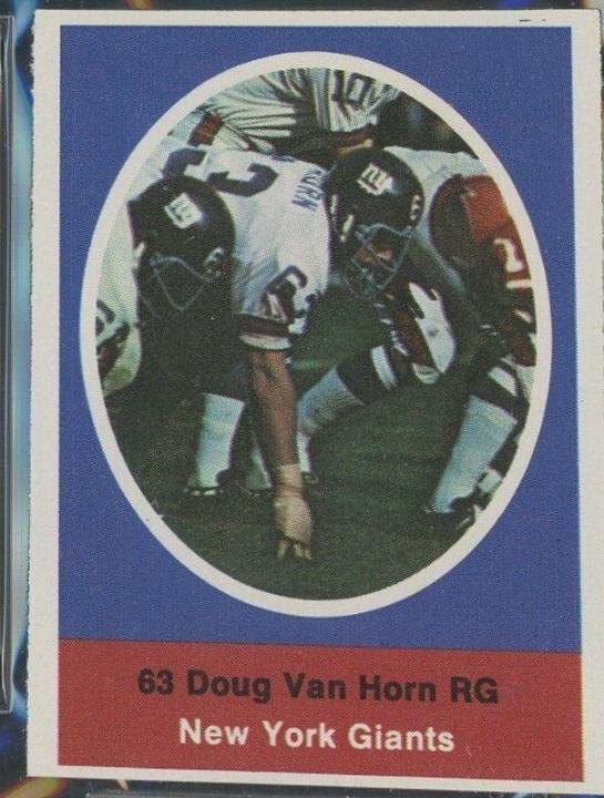 Doug Van Horn Football Cards 1972 Sunoco Stamps