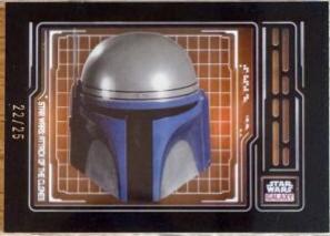 Jango Fett Helmet  [Orange Refractor] #AS-12 Star Wars 2024 Topps Chrome Galaxy Armor Shadowbox