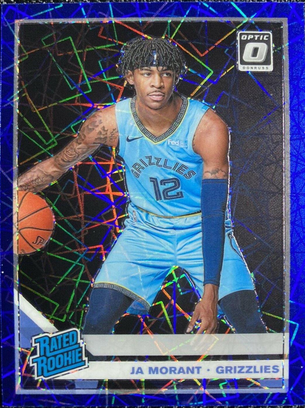 RookieJa Morant 2019-20 Donruss high quality Optic Rated Rookie Blue Velocity BGS 8.5