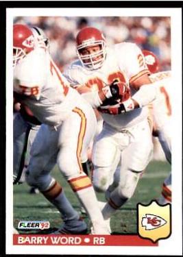 Barry Word #187 Football Cards 1992 Fleer