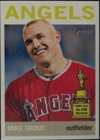 Mike Trout [No Hat Color Variation] #430 Baseball Cards 2013 Topps Heritage