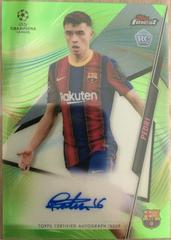 Pedri [Neon Green Refractor] #FA-P Soccer Cards 2020 Topps Finest UEFA Champions League Autographs Prices