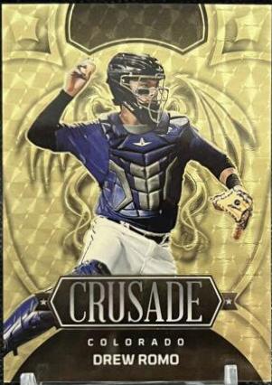 Drew Romo [Gold Vinyl] #8 Baseball Cards 2023 Panini Chronicles Crusade